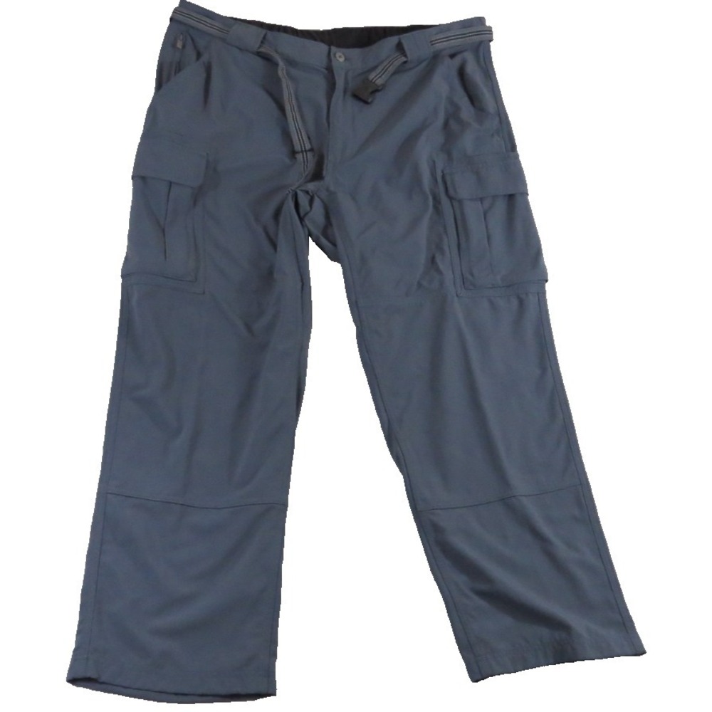 Duluth Trading Co Dry On The Fly Cargo Pants Men 2XLx30 Gray Nylon Belted Hiking